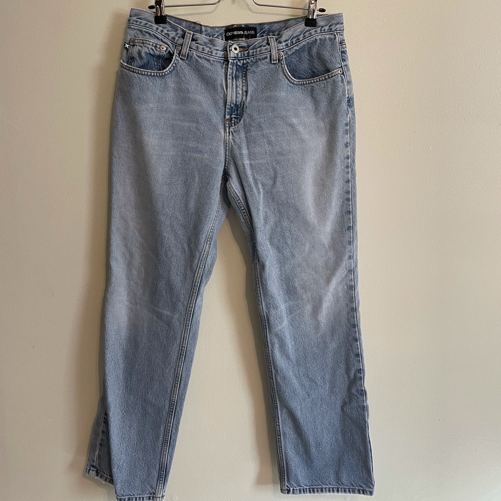 Express Wide Leg Jeans Light Wash